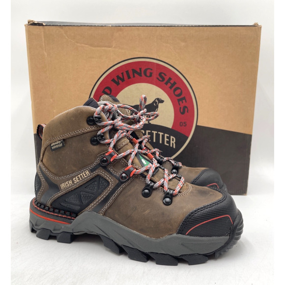 Irish Setter Shoes - Irish Setter CROSBY 6" 83216 Women's NEW Safety-Toe Work Boot Brown US Size 5.5B